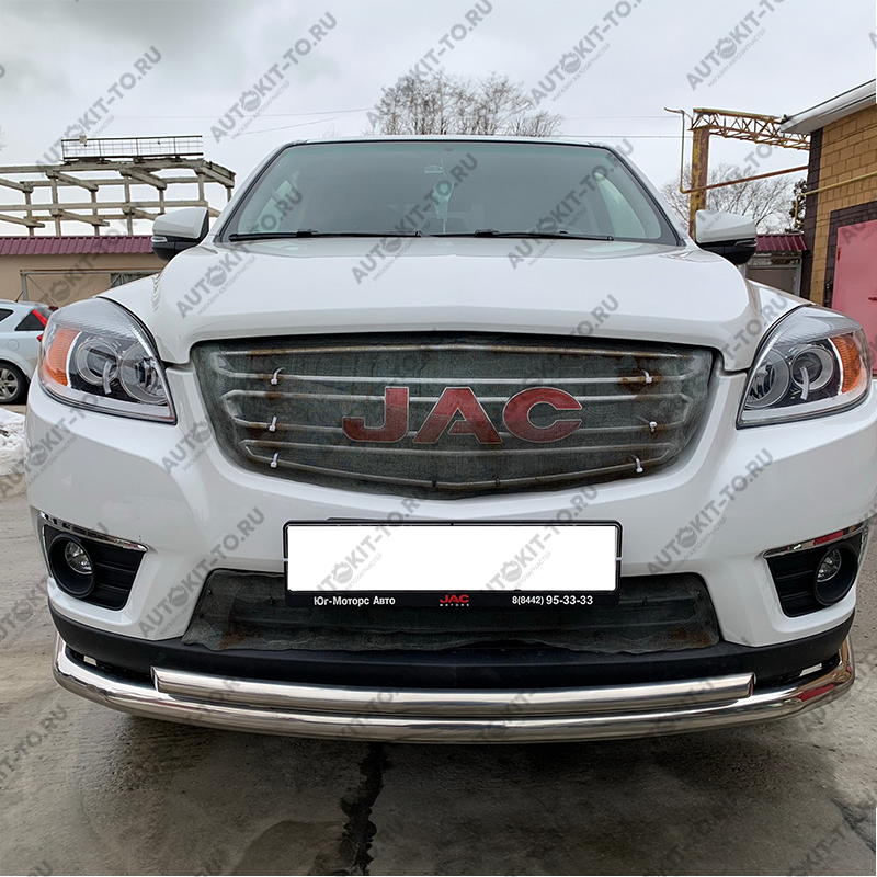 Защита переднего бампера двойная JAC T6